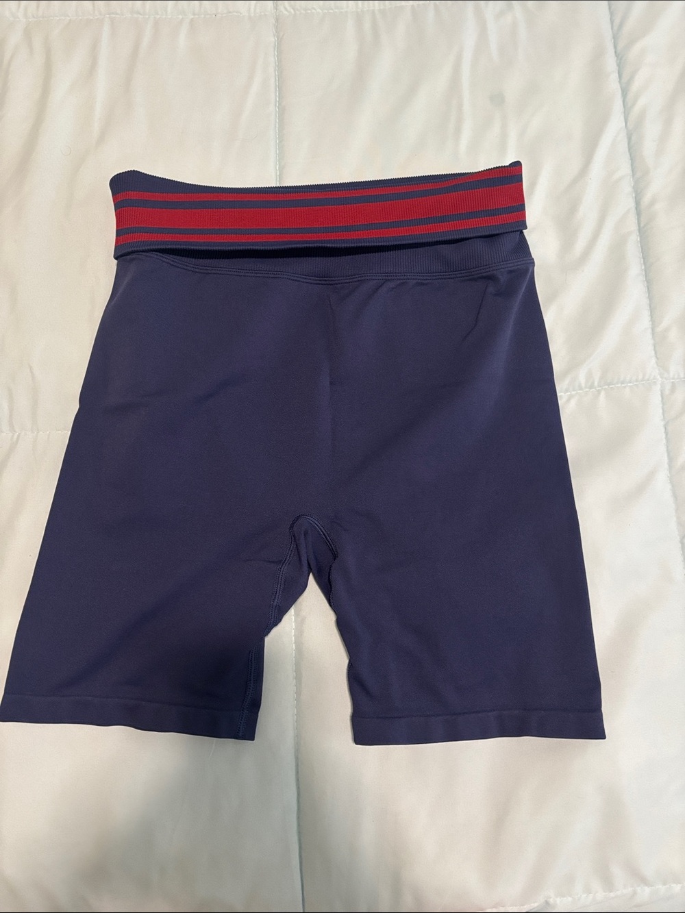 PINK Victoria's Secret Navy Biker Shorts with Red Trim